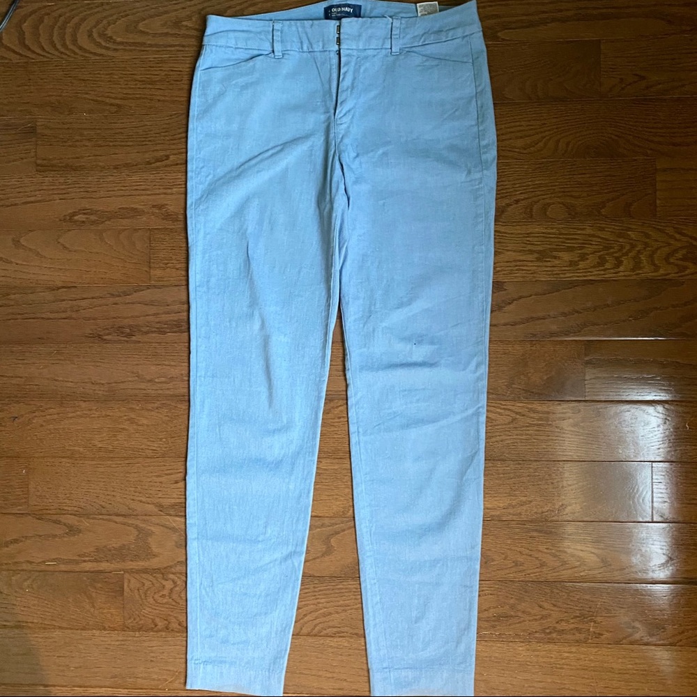 Old navy linen pants light blue
